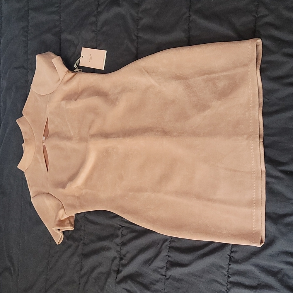 Pink soft velvet dress